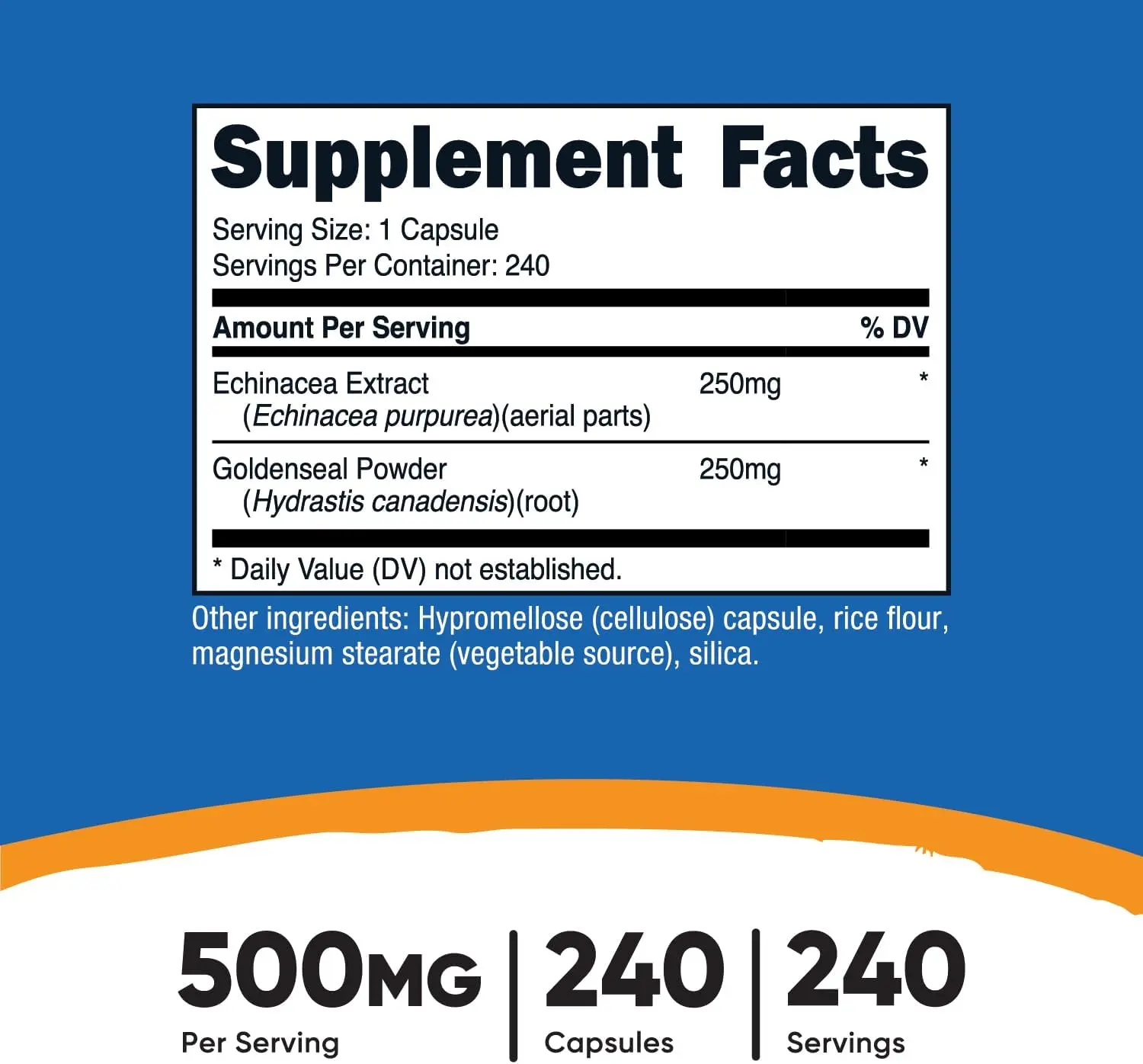 Nutricost Echinacea & Goldenseal Root 500 mg Capsules